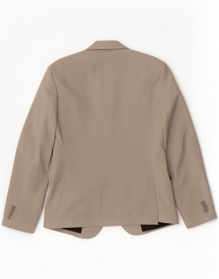 Zara Herren-Blazer mit 2 Knöpfen, EU 46, klein, graue Viskose, klassisch