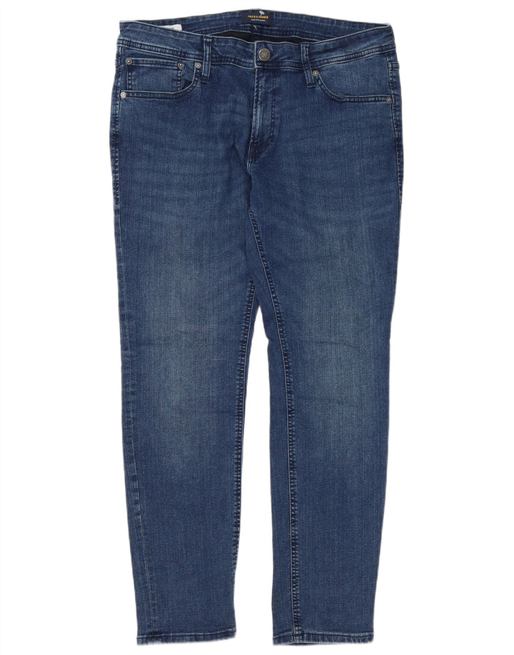 Jack & Jones Herren Slim Jeans W36 L32 Blaue Baumwolle