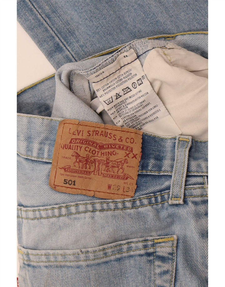 Levi's Damen 501 Straight Jeans W29 L31 Blaue Baumwolle