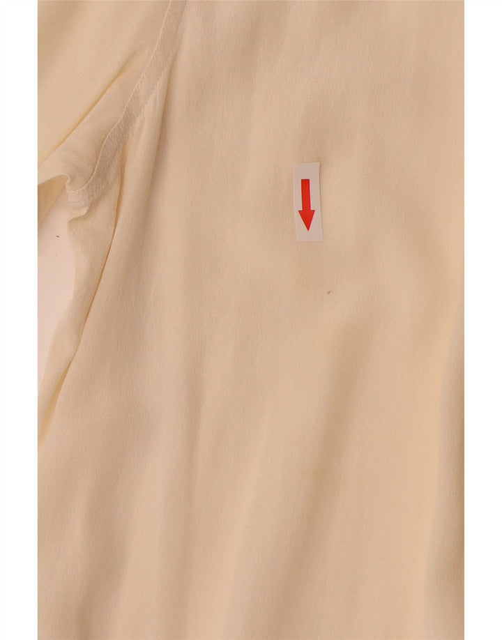 Vintage Damen Pullover Shirt IT 44 Medium Off White Colourblock