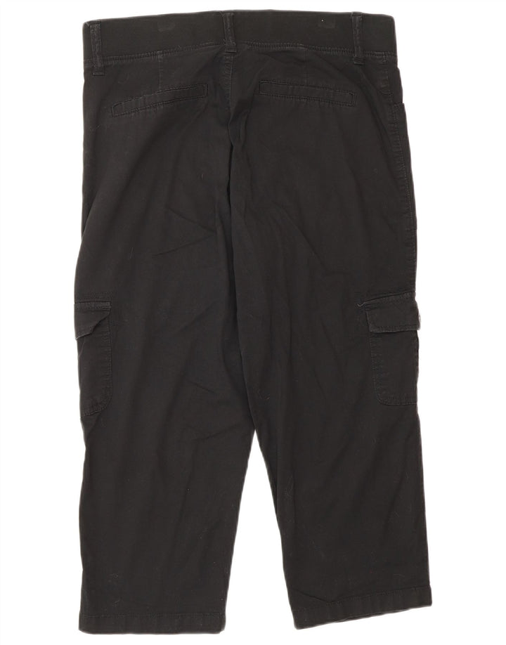 LEE Damen gerade Cargo-Capri-Hose, US 8, M, W30, L21, schwarze Baumwolle