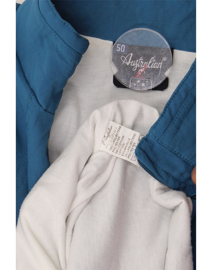 AUSTRALIAN L'ALPINA Damen-Trainingsanzug-Top-Jacke IT 50 XL Blaues Polyester