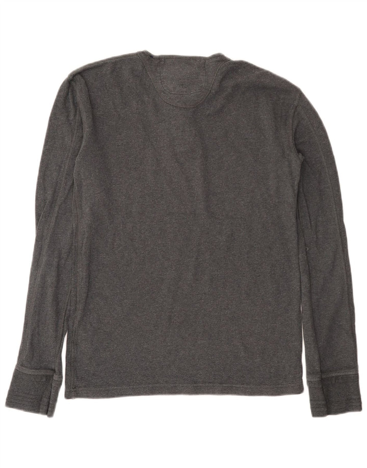 Superdry Herren Heritage Top Langarm mittelgraue Baumwolle