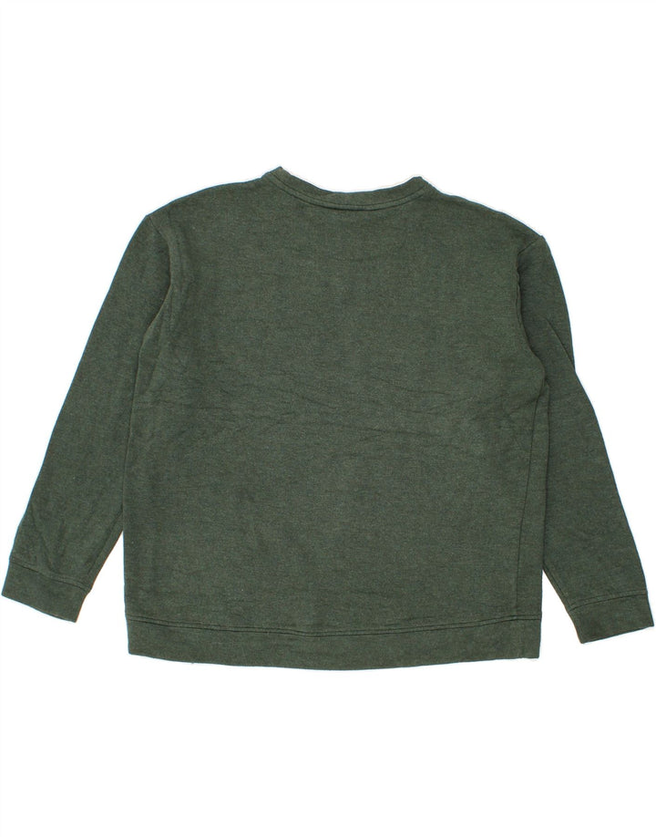 ORVIS Womens Oversized 3/4 Sleeve Sweatshirt Jumper UK 14 Medium Green Vintage Orvis and Second-Hand Orvis from Messina Hembry 