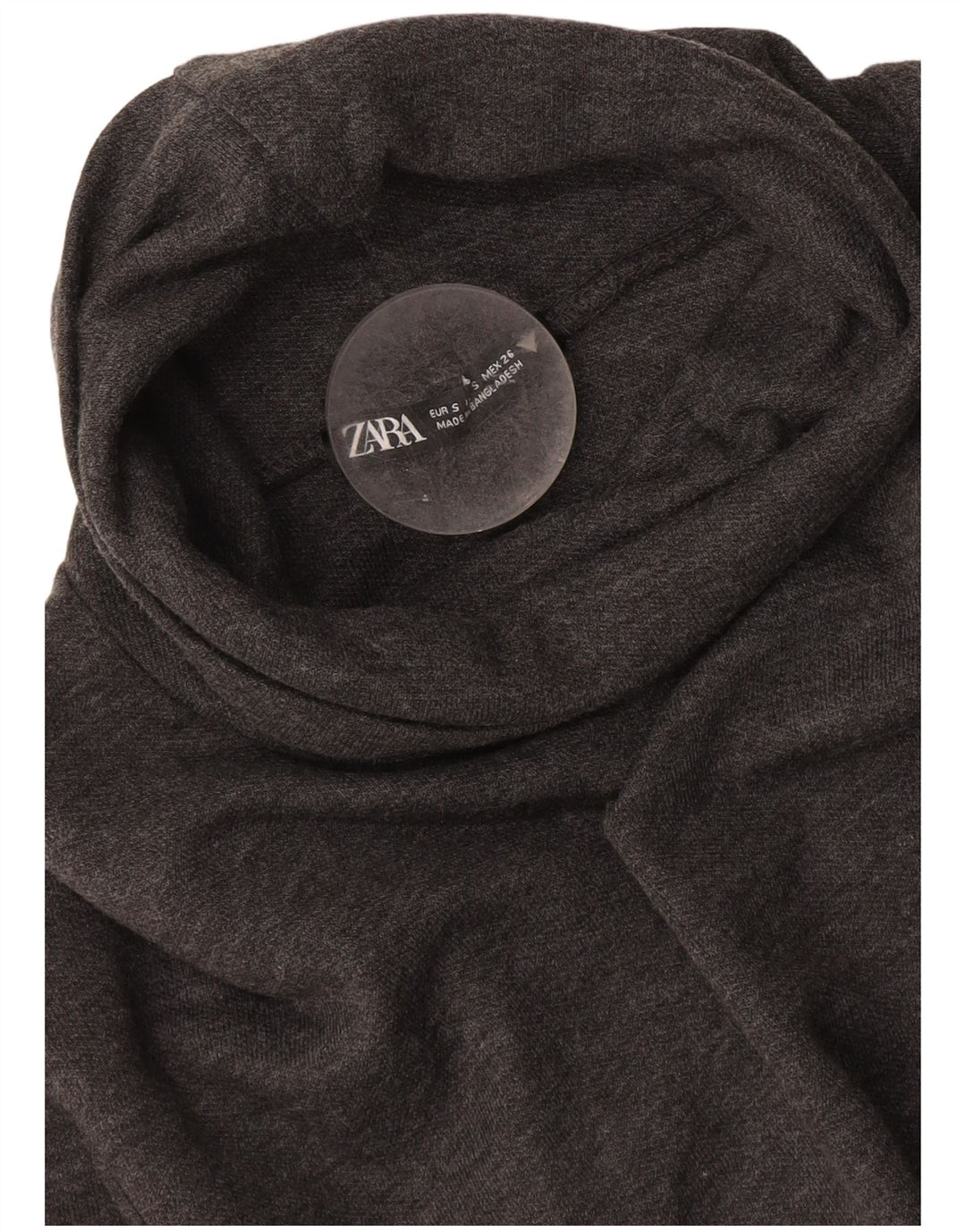 Zara Damen-Pulloverkleid mit 3/4-Ärmeln, übergroß, Gr. 10, Größe S, Grau