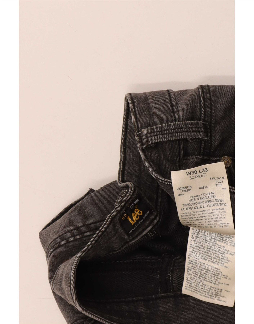 Lee Damen Skinny Jeans W30 L33 Graue Baumwolle