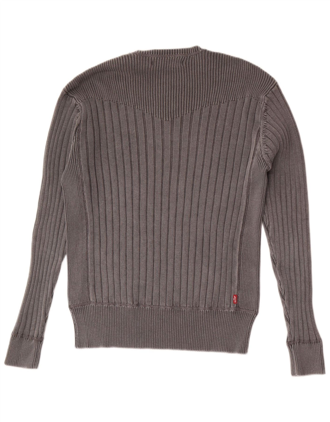 Levi's Herren-Pullover mit Rundhalsausschnitt, Größe L, aus grauer Baumwolle