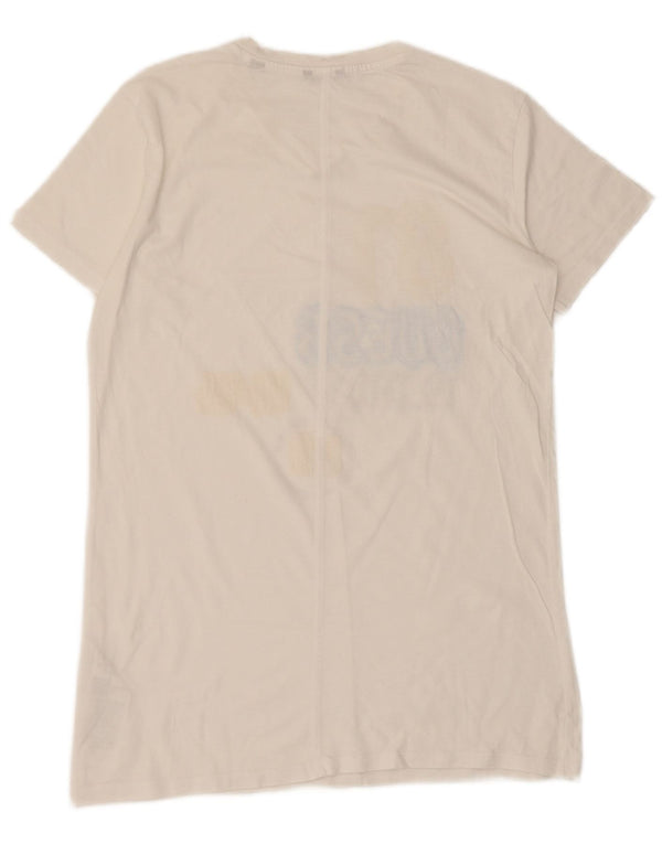 Guess Damen-T-Shirt mit Grafik, UK 44, Größe L, Weiß, Baumwolle