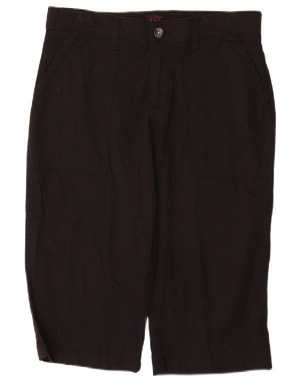 LEE Damen Bermuda Casual Shorts US 10 Large W30 Schwarze Baumwolle