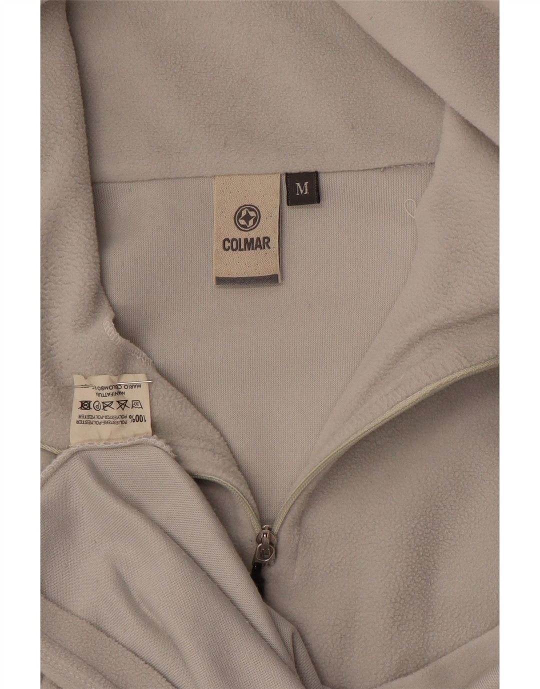 Colmar Herren-Fleecepullover mit Reißverschluss am Hals, mittelgraues Polyester