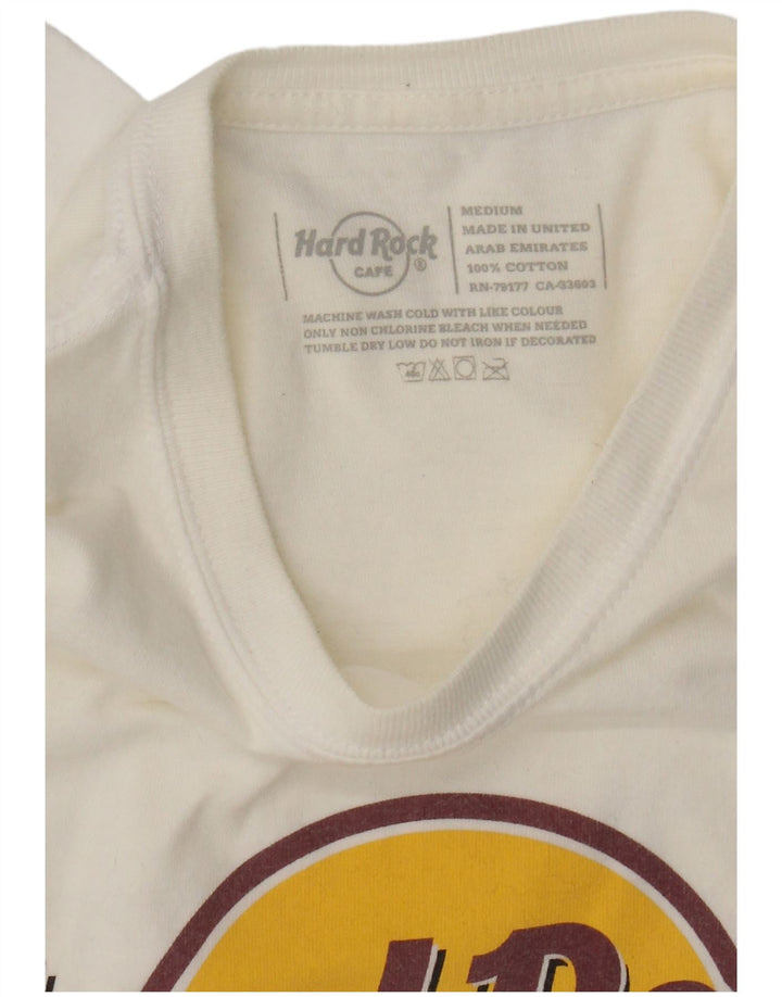 Hard Rock Cafe Herren London Graphic T-Shirt Top aus mittelweißer Baumwolle