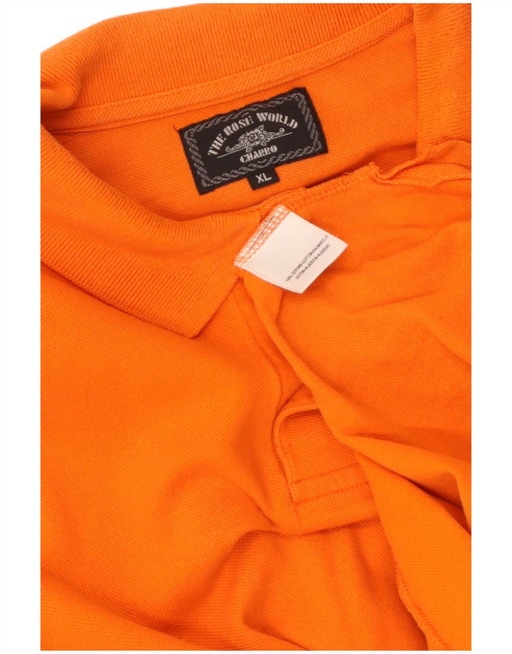 Charro Herren Poloshirt XL Orange Baumwolle