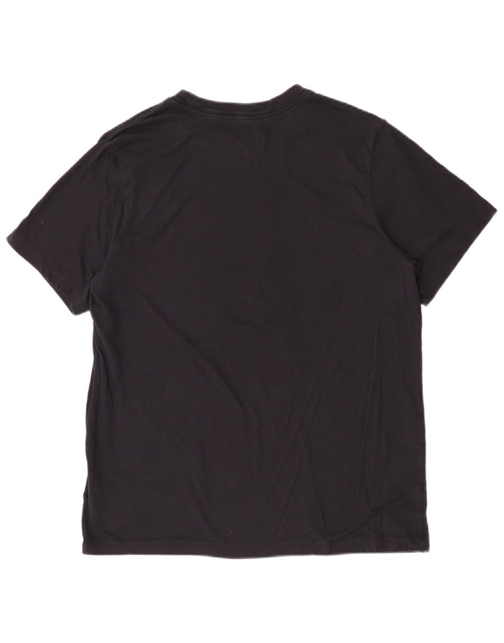Nike Herren Dri Fit Graphic T-Shirt Top Large Schwarz Baumwolle