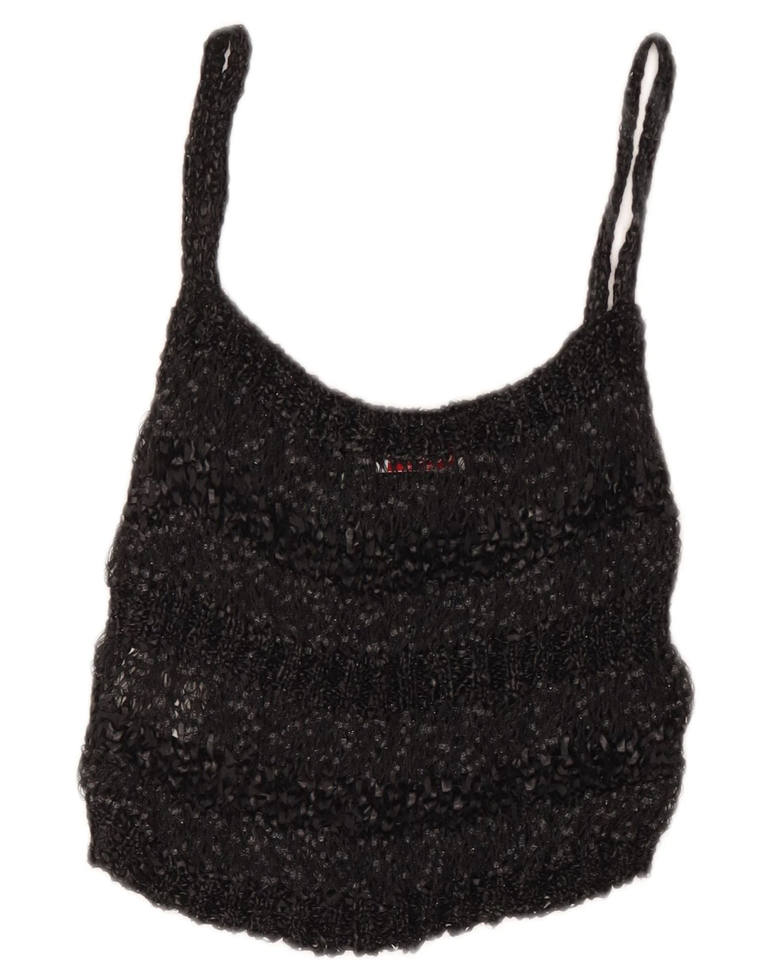 Codice Damen Crop See Through Cami Top UK 8 Small Grau geflecktes Polyamid