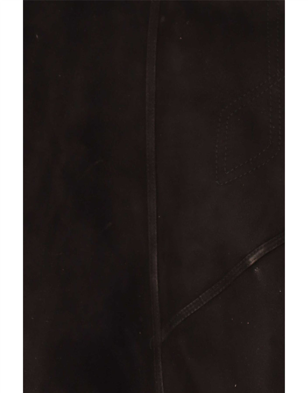 Muflone Damen Lammfellmantel IT 48 XL Schwarzes Leder