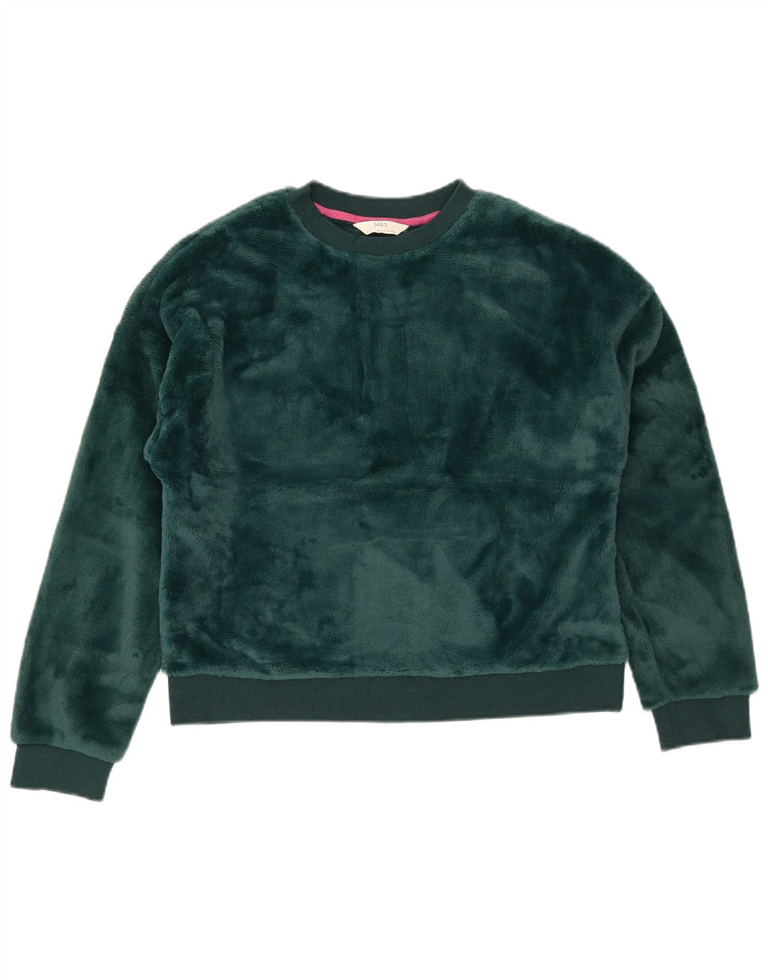 Marks & Spencer Damen-Pullover, übergroßer Crop-Sweatshirt, Gr. 10, Größe S, Grün