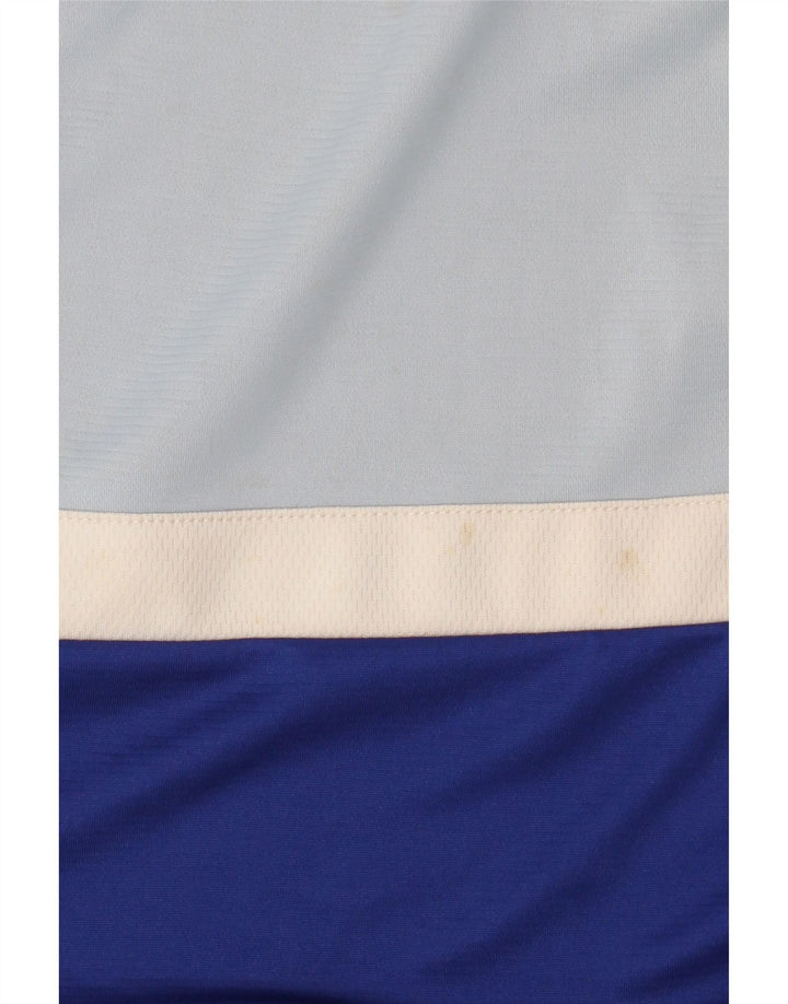 Nike Herren Dri Fit T-Shirt Top XL Blaues Colourblock-Polyester