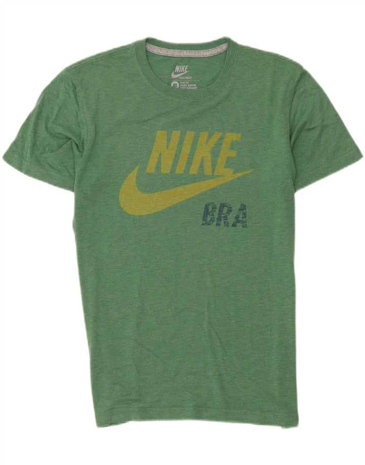 Nike Herren Slim Fit Graphic T-Shirt Top Mittelgrün