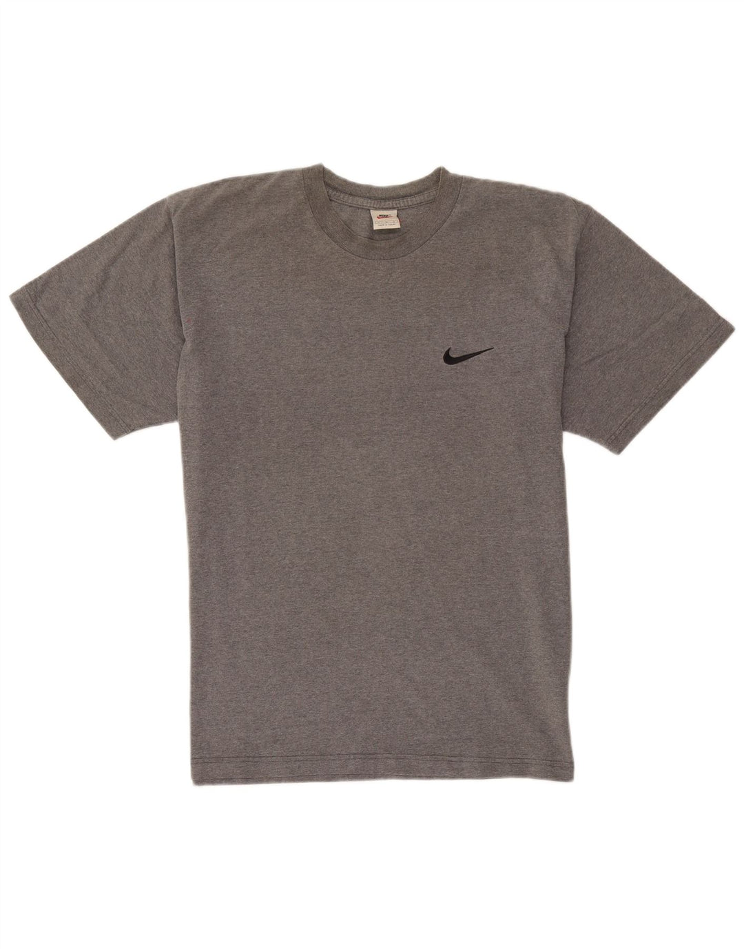 Nike Herren-T-Shirt-Oberteil aus mittelgrau gefleckter Baumwolle