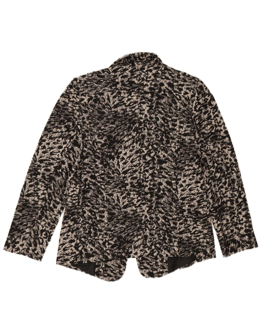 Marks & Spencer Damen-Blazer-Jacke, Größe 46, groß, beige, mit Tiermuster