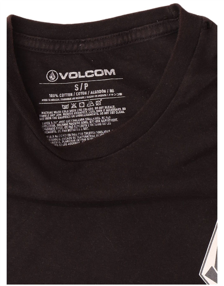 VOLCOM Herren-T-Shirt mit Grafik, Größe S, schwarze Baumwolle
