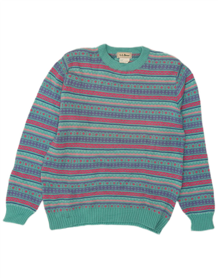 L.L.Bean Herren-Pullover mit Rundhalsausschnitt, groß, mehrfarbig, Fair-Isle-Wolle