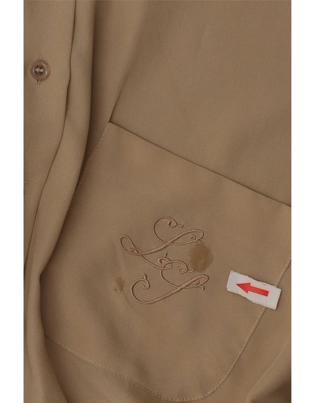 Luisa Spagnoli Damen Hemdbluse UK 18 XL Beige Polyester