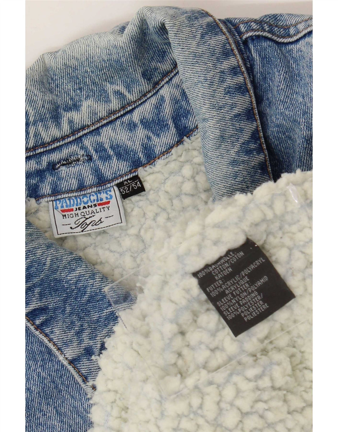 Paddock's Herren-Sherpa-Jeansjacke IT 52/54 XL, blaue Baumwolle