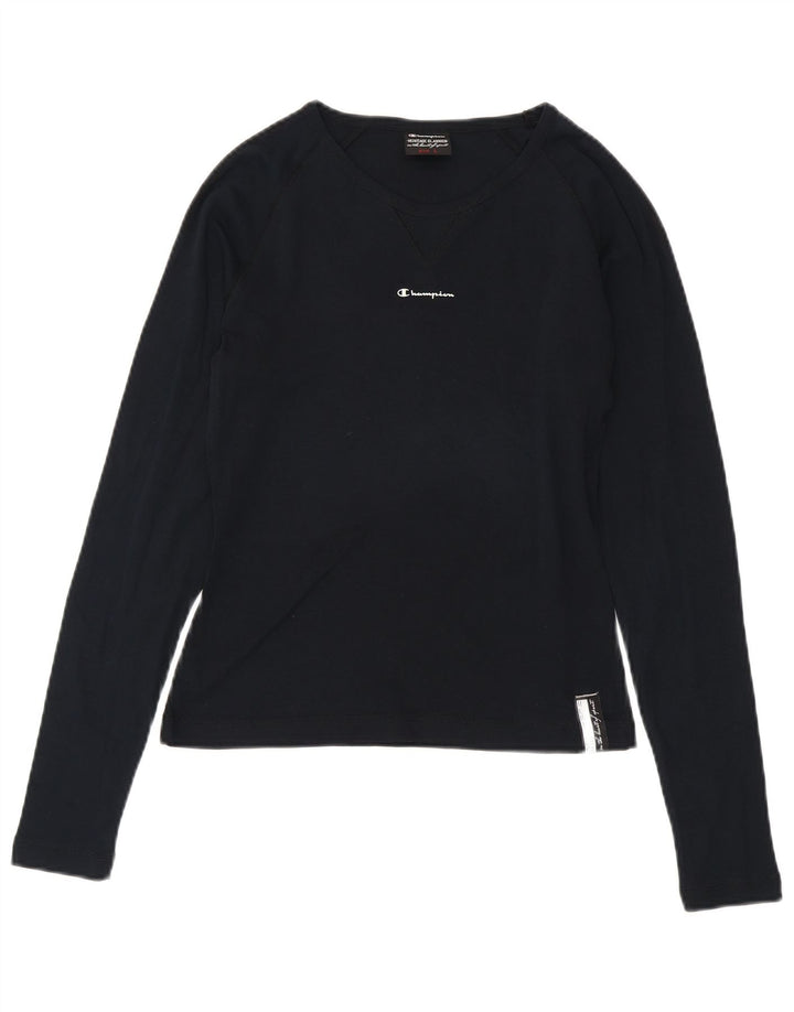 Champion Damen Graphic Top Langarm UK 16 Large Marineblau