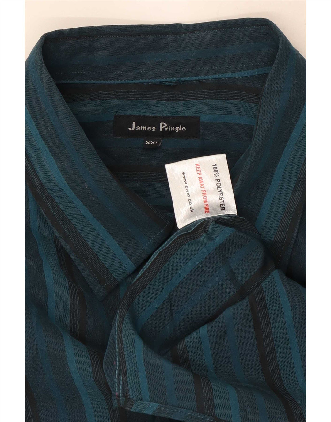 James Pringle Herrenhemd 2XL Blaues Polyester