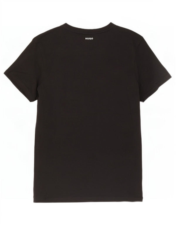 Hugo Boss Herren T-Shirt Top Small Schwarz Baumwolle