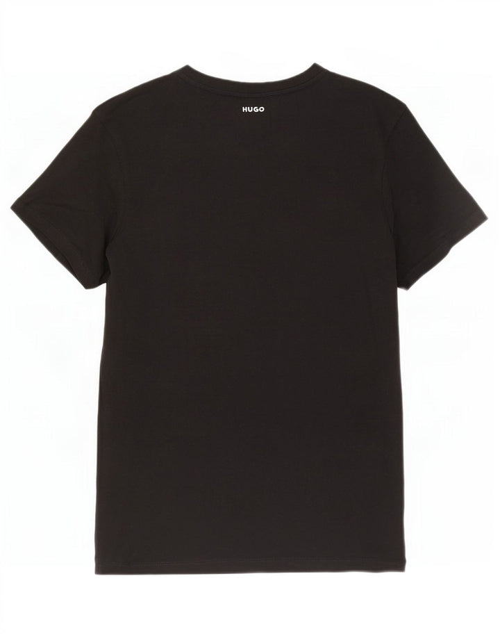 Hugo Boss Herren T-Shirt Top Small Schwarz Baumwolle