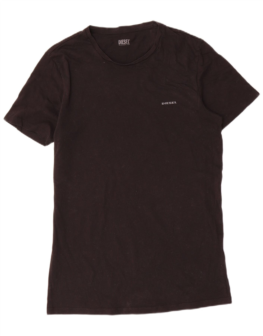 Diesel Herren T-Shirt Top Large Schwarz Baumwolle