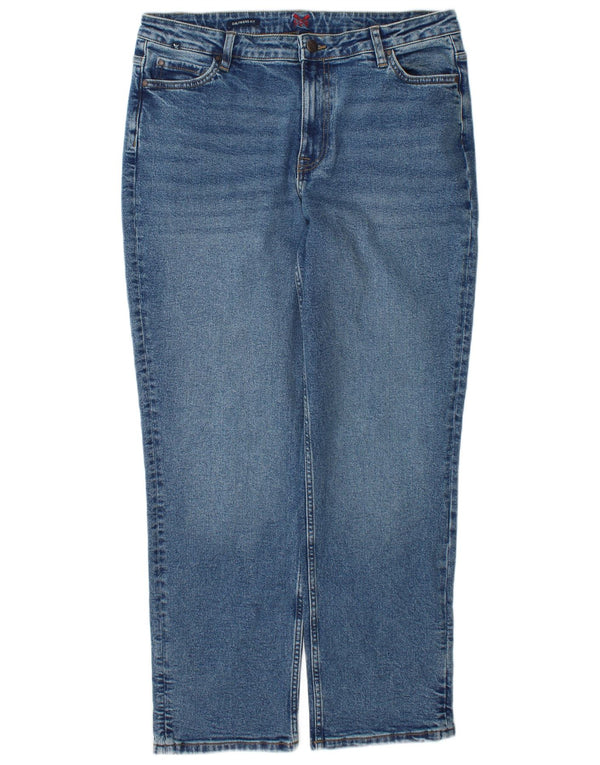 Crew Clothing Damen Straight Jeans UK 12 Medium W34 L28 Blaue Baumwolle