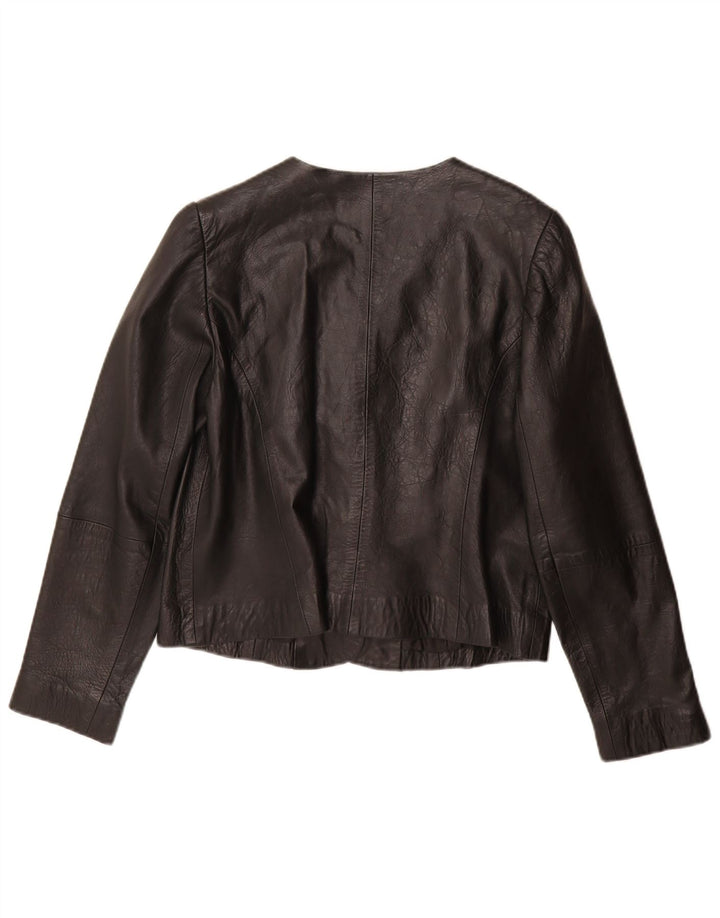 Joy Damen Lederjacke EU 40 Mittelschwarzes Leder