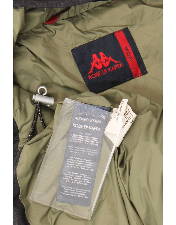 Kappa Herren-Anorakjacke mit Kapuze, gepolstert, UK 38, Mittelgrau, Polyester