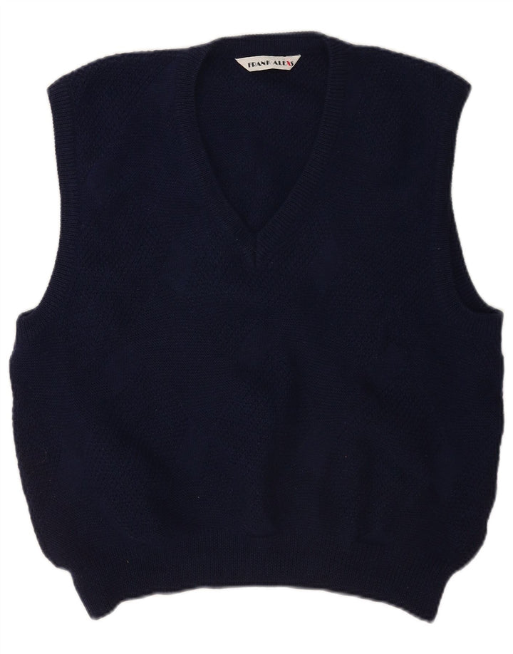 Frank Alexs Herren Weste Tank Top Medium Marineblau Wolle