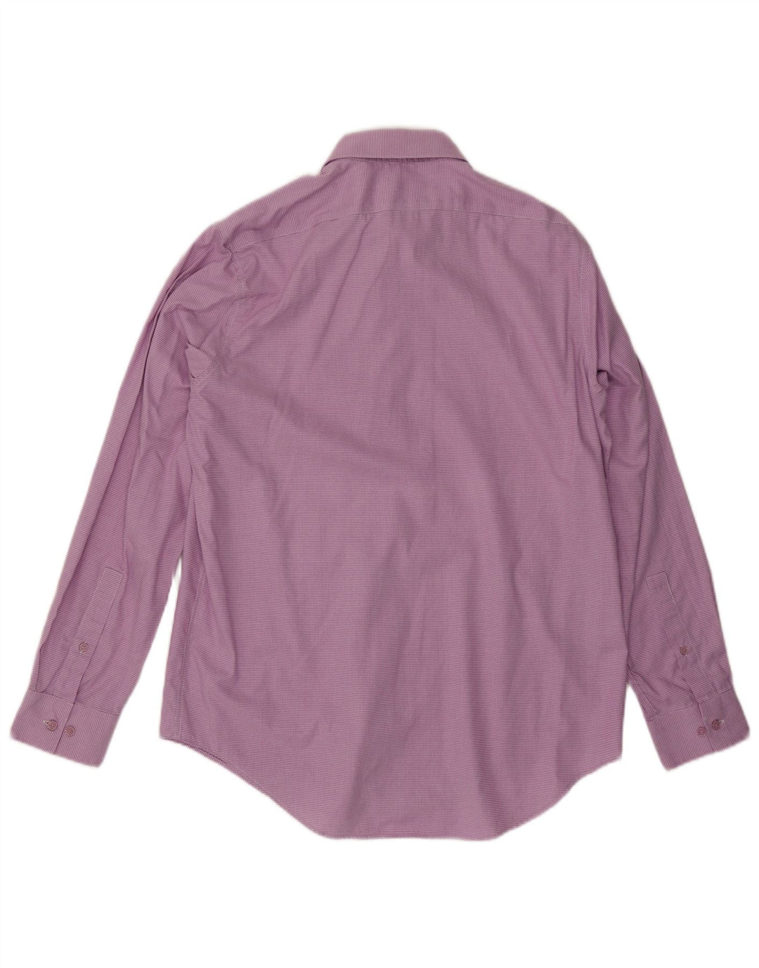 CALVIN KLEIN Herren Slim Fit Hemd Größe 16 1/2 Large Lila Hahnentritt