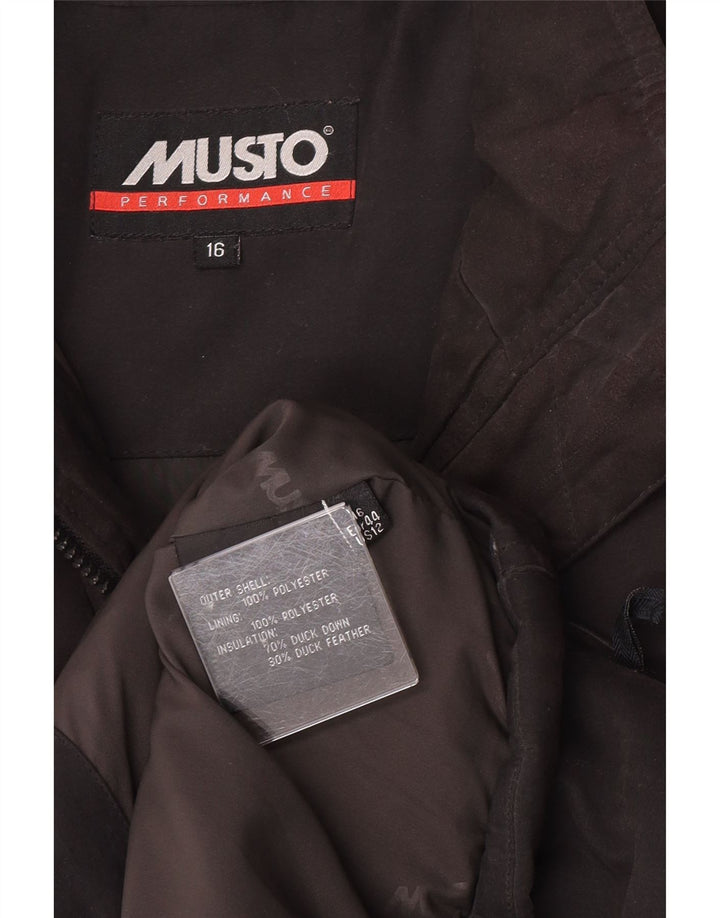 Musto Damen Wattierte Weste UK 16 Large Schwarz Polyester