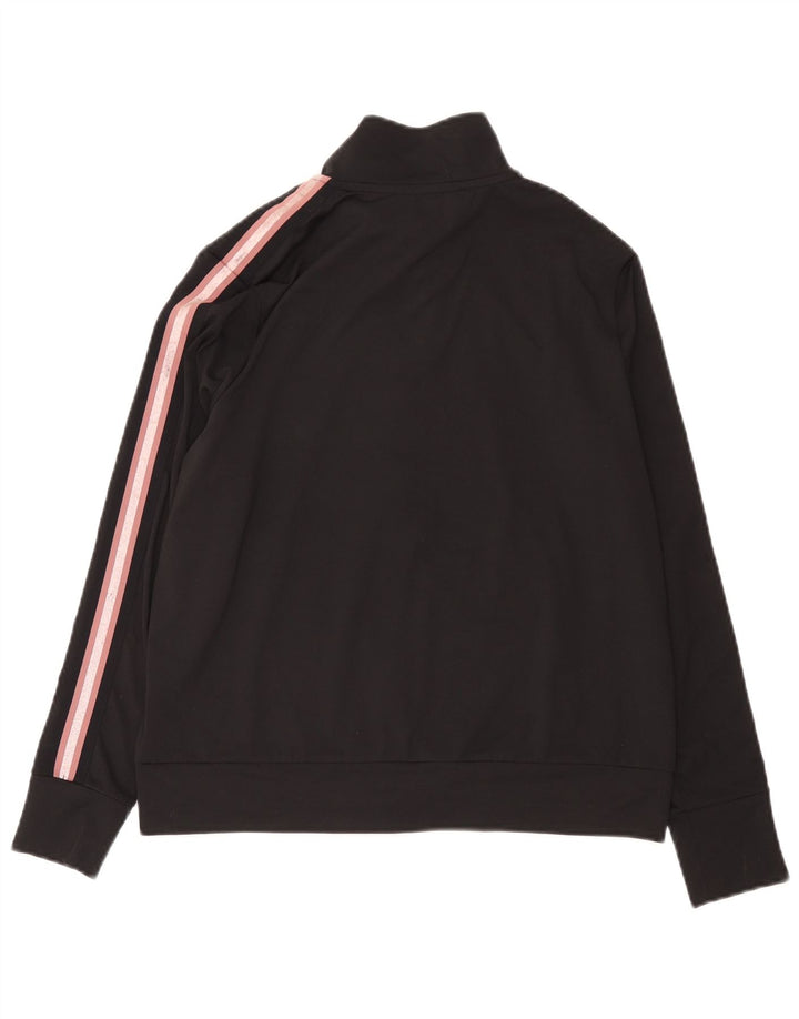 Marks & Spencer Damen-Trainingsanzug-Top-Jacke, UK 14, Größe L, Schwarz, Farbblock