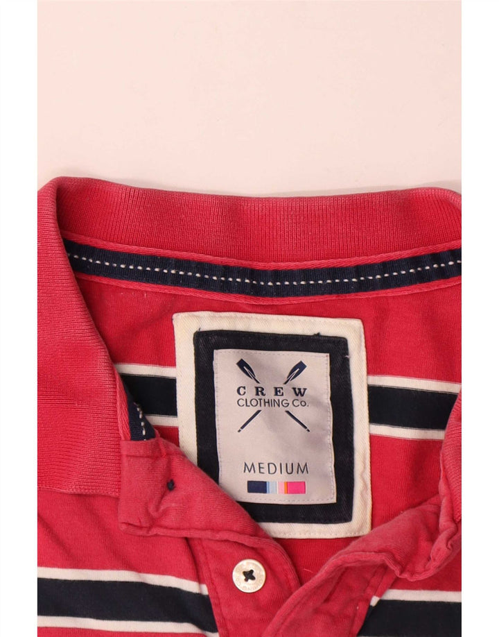 Crew Clothing Herren-Poloshirt aus mittelroter, gestreifter Baumwolle