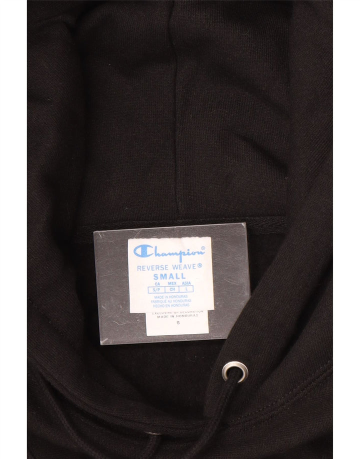 CHAMPION Damen Reverse Weave Übergroßer Kapuzenpullover UK 10 Small Schwarz