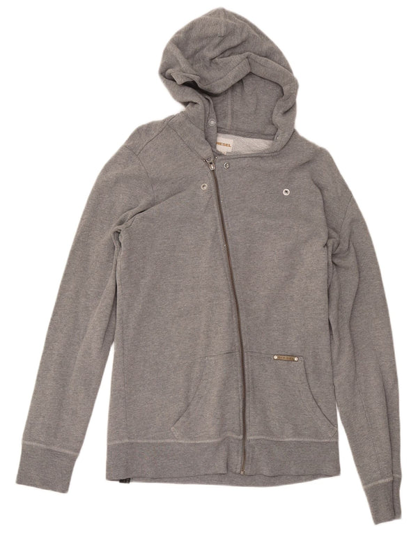 Diesel Damen Zip Hoodie Pullover UK 16 Large Grau