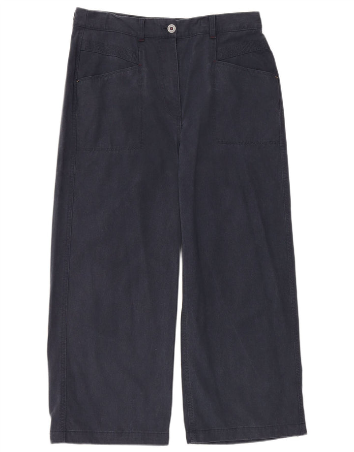 WHITE STUFF Kurz geschnittene Damenhose UK 12 M W32 L25 Marineblau