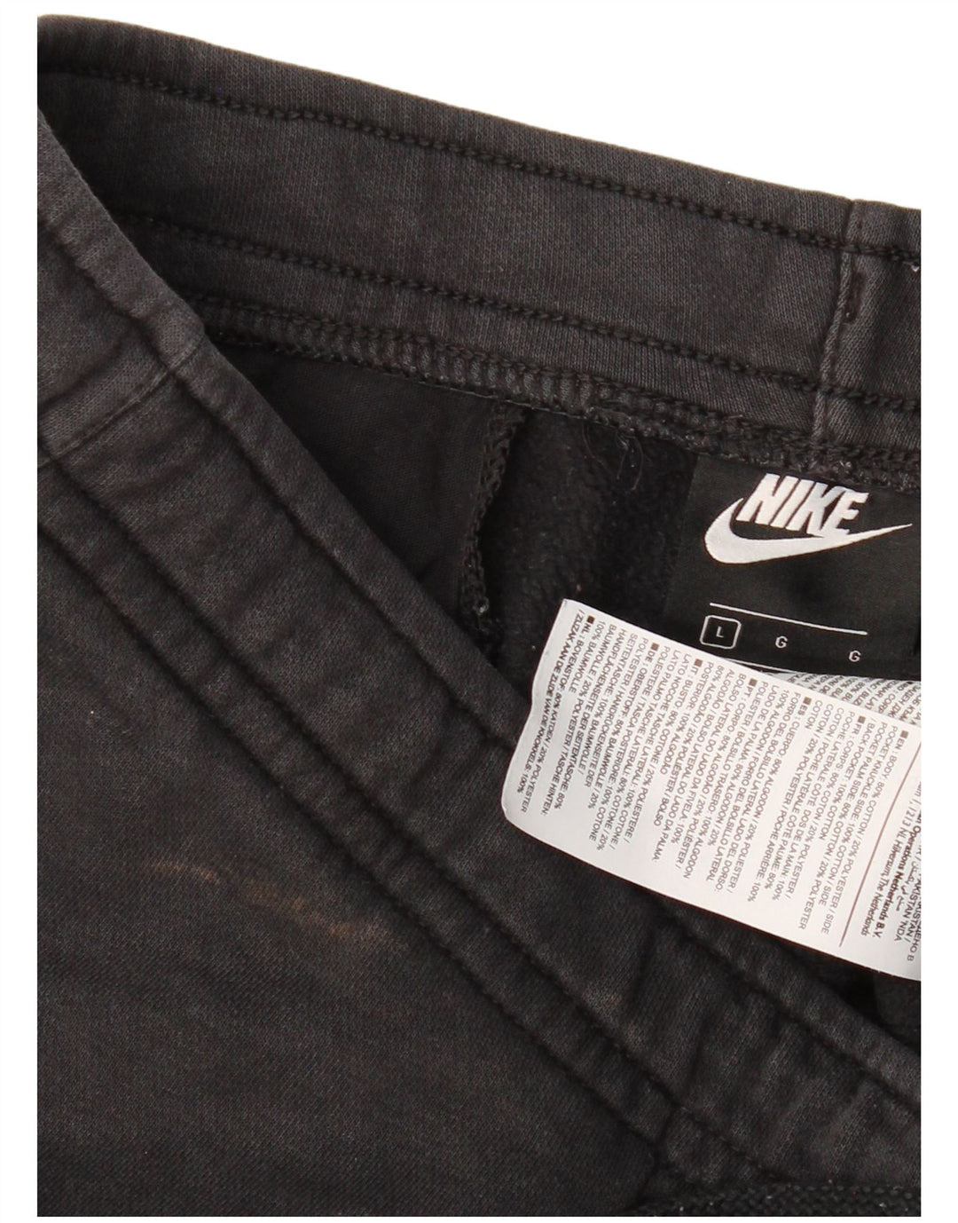 Nike Herren-Trainingshose, Jogginghose, Größe L, Schwarz, Baumwolle