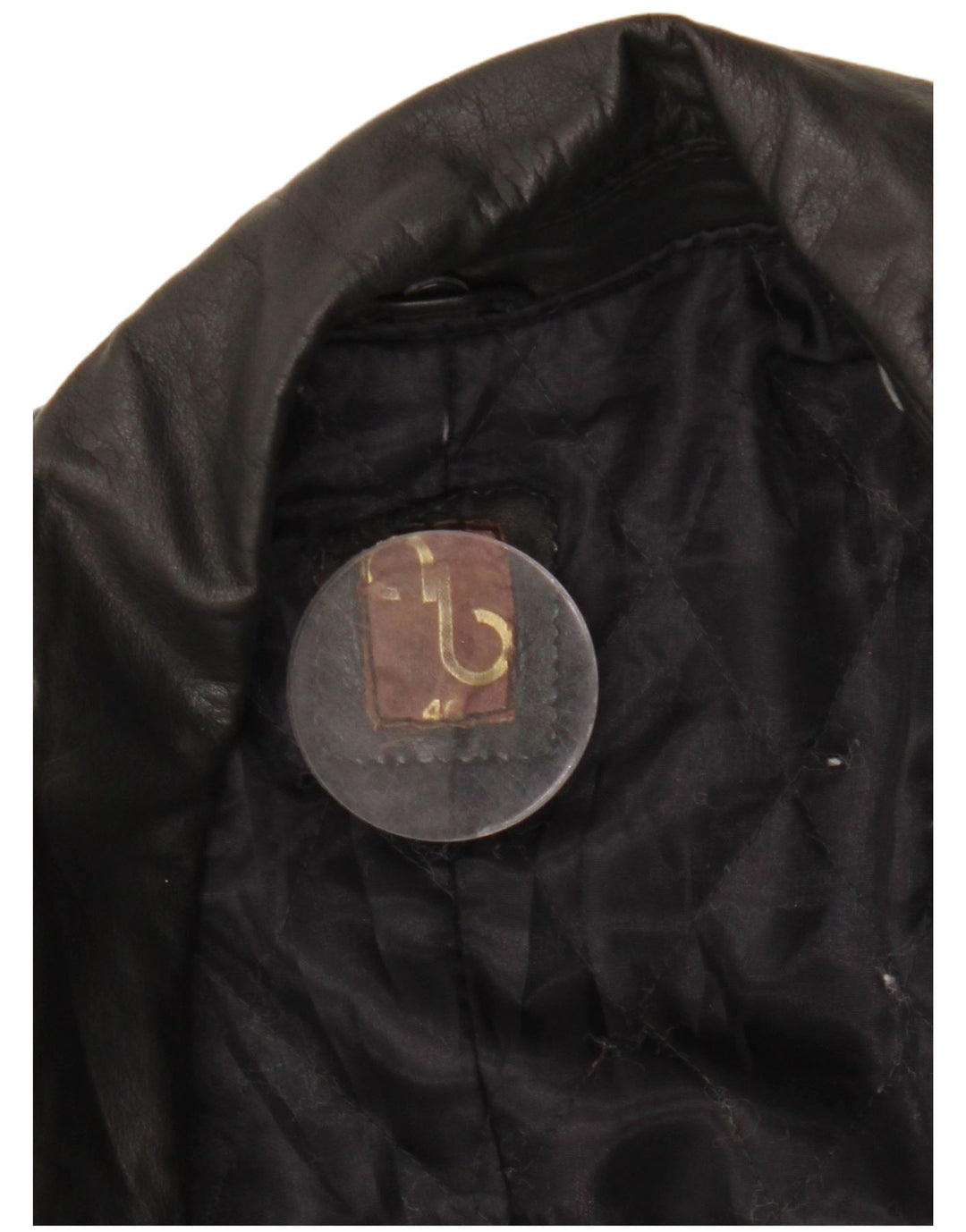 Vintage Damen Zweireihige Lederjacke IT 46 Large Schwarz