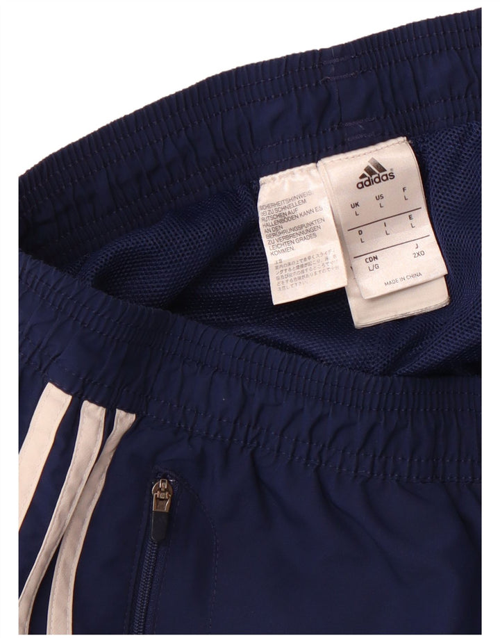 Adidas Herren-Trainingsanzug mit Grafik, Größe L, Marineblau, Polyester
