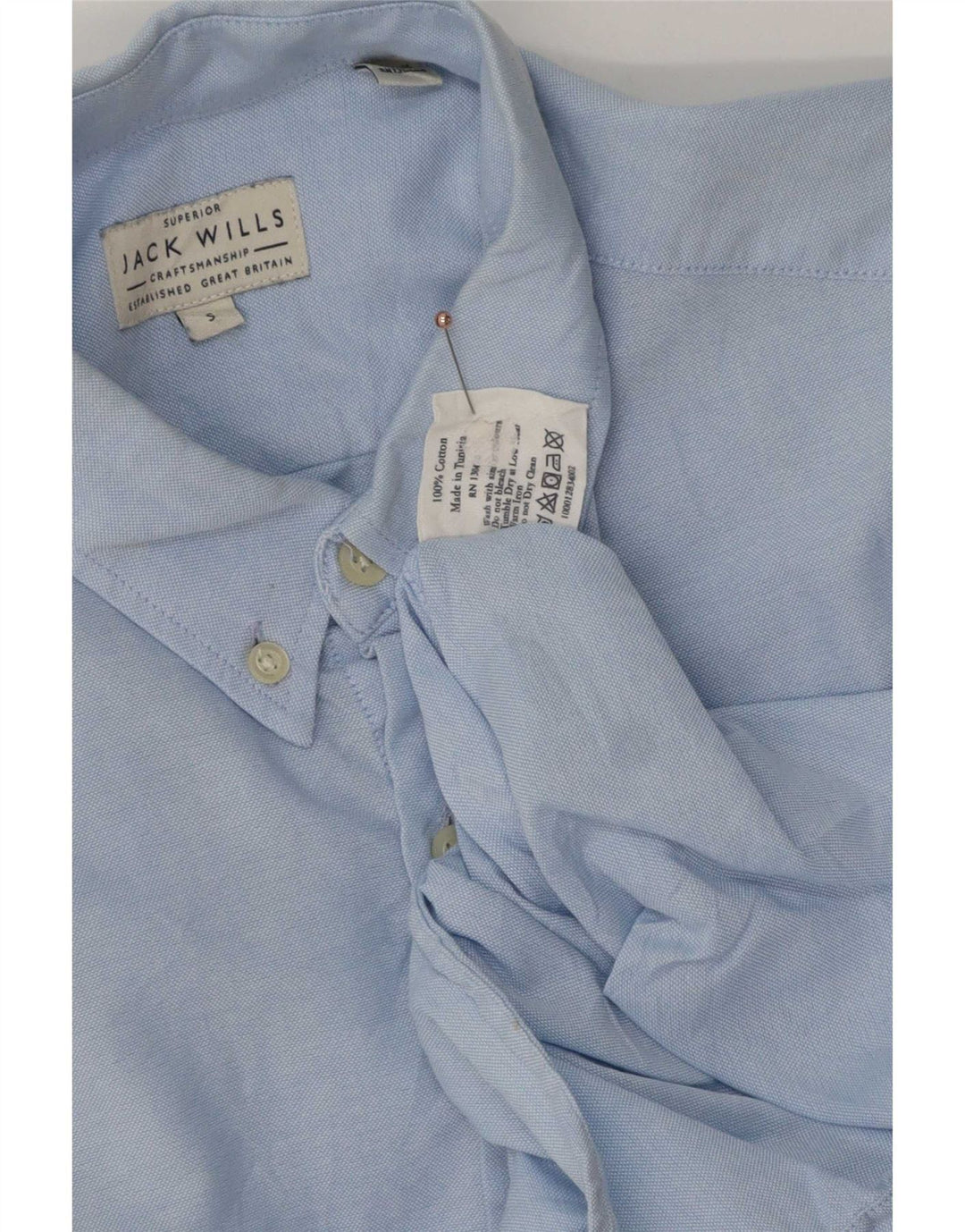 Jack Wills Herrenhemd, klein, aus blauer Baumwolle