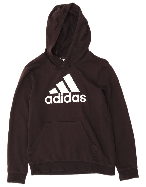 ADIDAS Kapuzenpullover mit Grafik für Jungen, 13–14 Jahre, schwarze Baumwolle