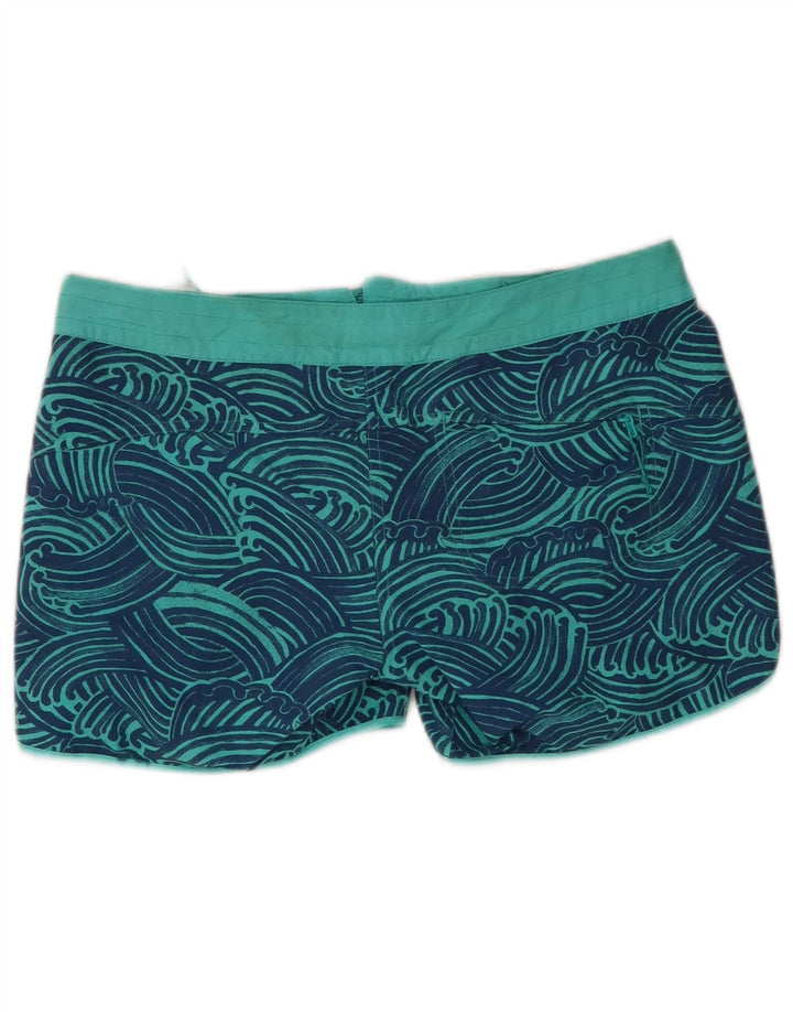 Patagonia Damen-Badeshorts mit abstraktem Muster, US 6, mittelblaues Nylon